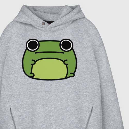 Мужское худи Oversize хлопок Frog Lucky, цвет меланж - фото 4