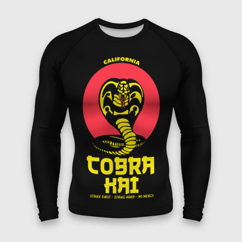 Мужской рашгард с принтом Cobra Kai California, вид спереди №1