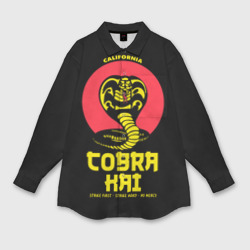 Женская рубашка oversize 3D Cobra Kai California