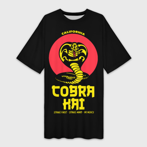 Платье-футболка с принтом Cobra Kai California, вид спереди №1