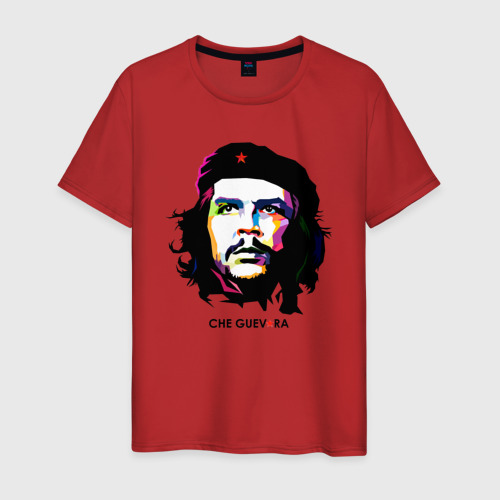 Мужская футболка хлопок Че Гевара поп арт, цвет красный