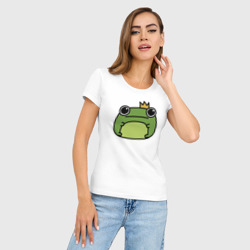 Женская футболка хлопок Slim Frog Lucky король - фото 2