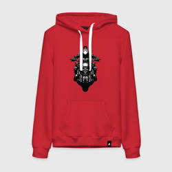Женская толстовка хлопок Biкer skull