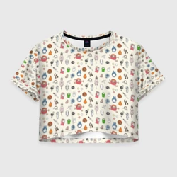 Женская футболка Crop-top 3D Ghibli Аll