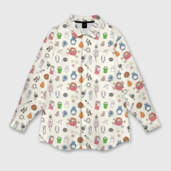 Женская рубашка oversize 3D Ghibli Аll