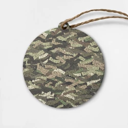 Деревянная игрушка круг Именной камуфляж Валера