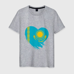Мужская футболка хлопок Сердце - Казахстан