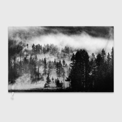 Флаг 3D Туманный лес - темный