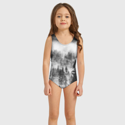 Детский купальник 3D Туманный лес - темный