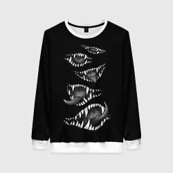 Женский свитшот 3D Пасти Хелсинг