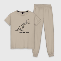 Женская пижама хлопок T-rex can't dunk