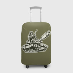 Чехол для чемодана 3D Танкота оливковый