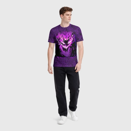 Мужская футболка 3D с принтом Shadow Fiend Phonk, вид сбоку #3