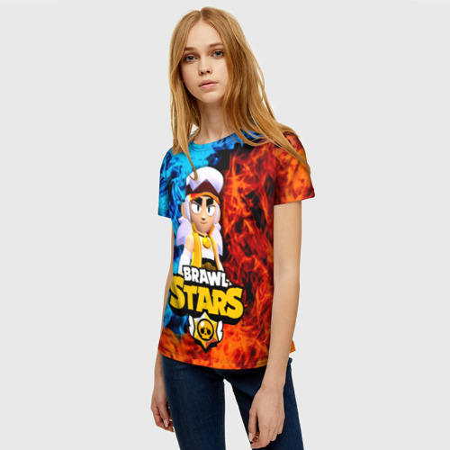 Женская футболка 3D с принтом ФЭНГ БРАВЛ СТАРС , FANG BRAWL STARS, фото на моделе #1