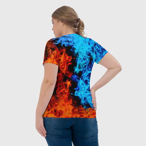 Женская футболка 3D с принтом ФЭНГ БРАВЛ СТАРС , FANG BRAWL STARS, вид сзади #2