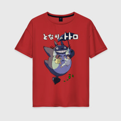 Женская футболка хлопок Oversize Totorо
