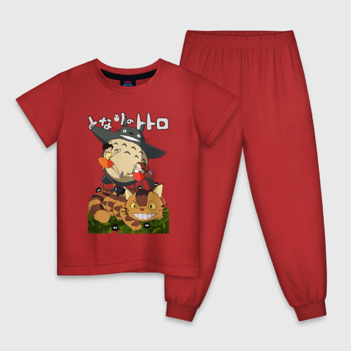 Детская пижама хлопок с принтом Keeper of the forest, вид спереди #2
