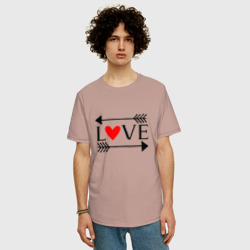 Мужская футболка хлопок Oversize Lovely Valentine - фото 2