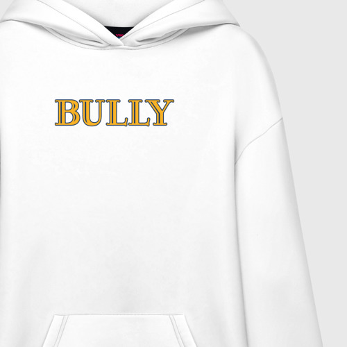 Худи SuperOversize хлопок Bully big logo, цвет белый - фото 3