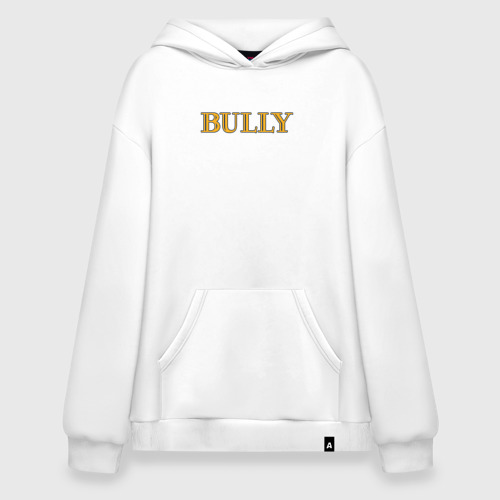 Худи SuperOversize хлопок Bully big logo, цвет белый