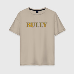 Женская футболка хлопок Oversize Bully big logo