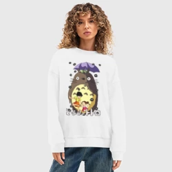 Женский свитшот oversize без начеса хлопок Susuwatari - фото 2