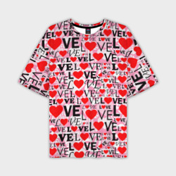 Мужская футболка oversize 3D Love-Love паттерн