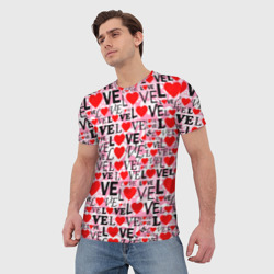 Мужская футболка 3D Love-Love паттерн - фото 2