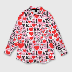 Мужская рубашка oversize 3D Love-Love паттерн