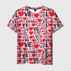 Мужская футболка 3D Love-Love паттерн