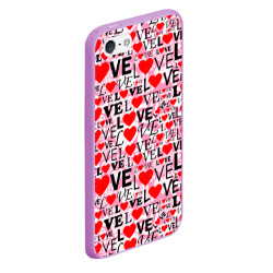 Чехол для iPhone 5/5S матовый Love-Love паттерн - фото 2