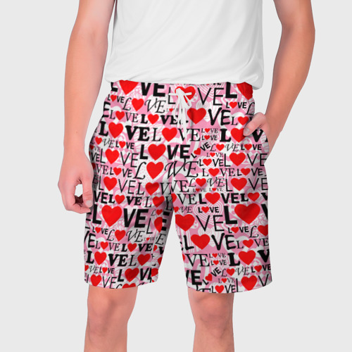 Мужские шорты 3D Love-Love паттерн, цвет 3D печать