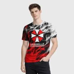 Мужская футболка 3D Umbrella Corporation Fire - фото 2
