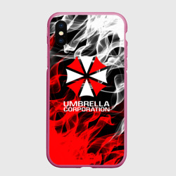 Чехол для iPhone XS Max матовый Umbrella Corporation Fire