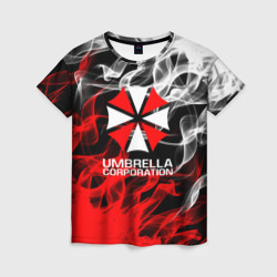 Женская футболка 3D Umbrella Corporation Fire