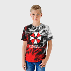 Детская футболка 3D Umbrella Corporation Fire - фото 2