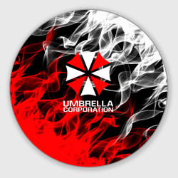 Круглый коврик для мышки Umbrella Corporation Fire