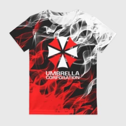 Женская футболка 3D Umbrella Corporation Fire