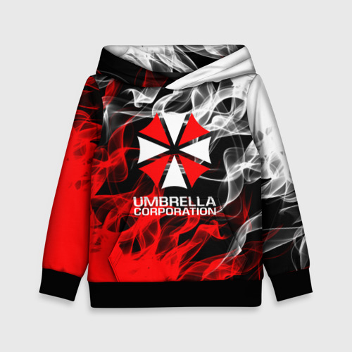 Детская толстовка 3D Umbrella Corporation Fire, цвет черный