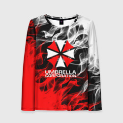 Женский лонгслив 3D Umbrella Corporation Fire