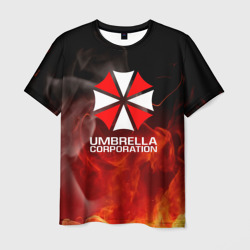 Мужская футболка 3D Umbrella Corporation пламя