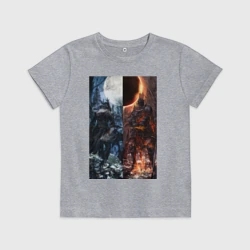 Детская футболка хлопок Dark Souls x Bloodborne| Дарк Соулс
