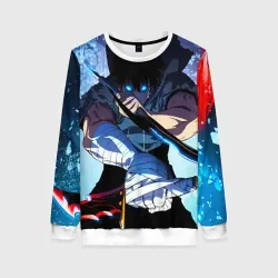 Женский свитшот 3D Поднятие Уровня в одиночку Сон Джин Ву , solo leveling