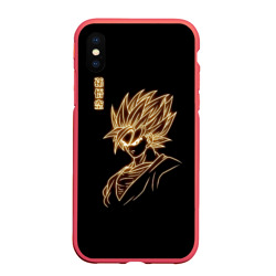 Чехол для iPhone XS Max матовый Гоку неоновый Dragon Ball