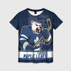 Женская футболка 3D Торонто Мейпл Лифс, Toronto Maple Leafs Маскот