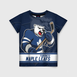 Детская футболка 3D Торонто Мейпл Лифс, Toronto Maple Leafs Маскот