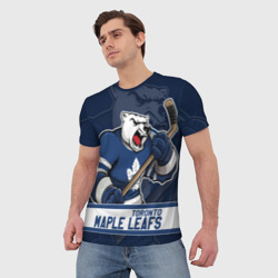 Мужская футболка 3D Торонто Мейпл Лифс, Toronto Maple Leafs Маскот - фото 2