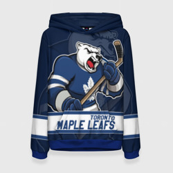 Женская толстовка 3D Торонто Мейпл Лифс, Toronto Maple Leafs Маскот