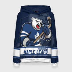 Женская толстовка 3D Торонто Мейпл Лифс, Toronto Maple Leafs Маскот