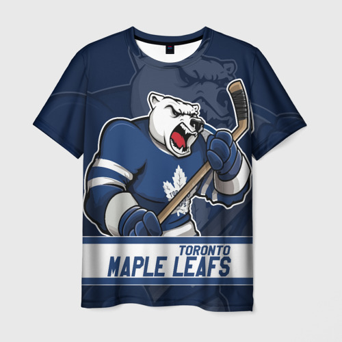 Мужская футболка с принтом Торонто Мейпл Лифс, Toronto Maple Leafs Маскот, вид спереди №1